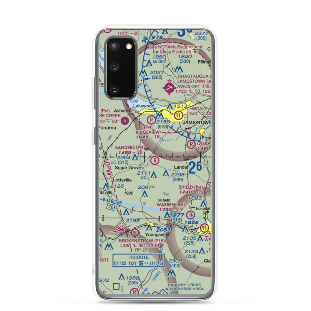 Sanders Personal Use Airport (70PN) VFR Sectional Samsung Case Samsung Galaxy S20 model shown