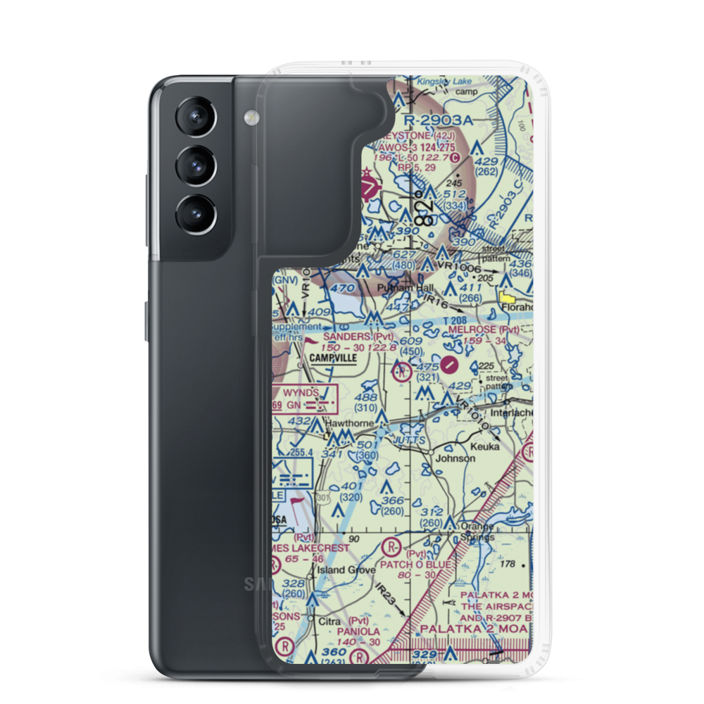Sanders Ranch Airport (39FA) VFR Sectional Samsung Case Samsung Galaxy S21 model shown