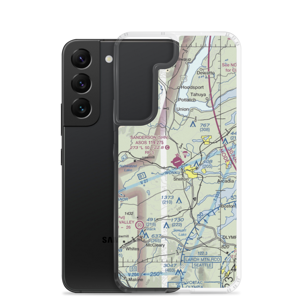 Sanderson Field (SHN) VFR Sectional Samsung Case Samsung Galaxy S22 model shown