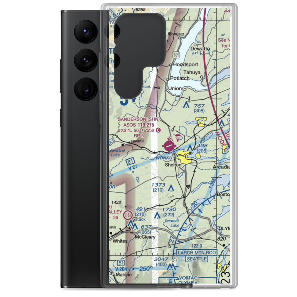 Sanderson Field (SHN) VFR Sectional Samsung Case Samsung Galaxy S22 Ultra model shown