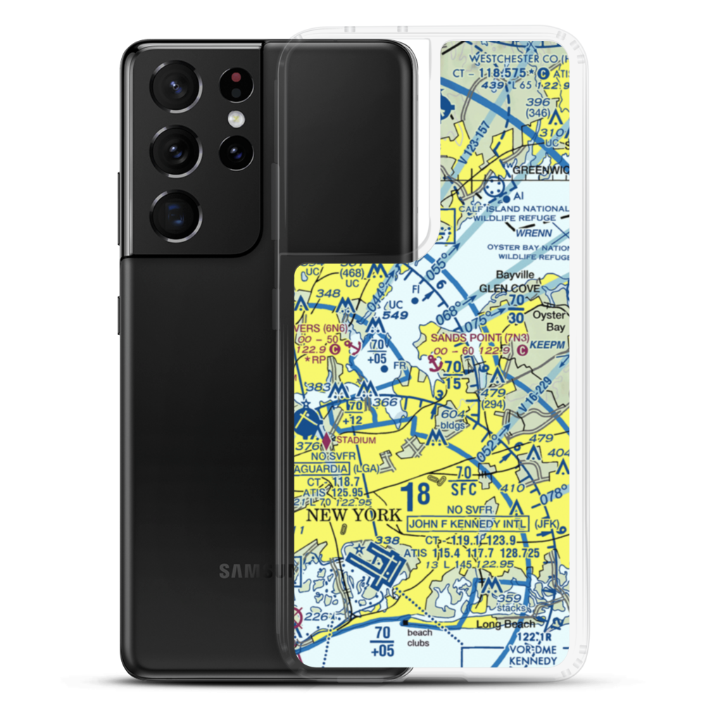 Sands Point Seaplane Base (7N3) VFR Sectional Samsung Case Samsung Galaxy S21 Ultra model shown