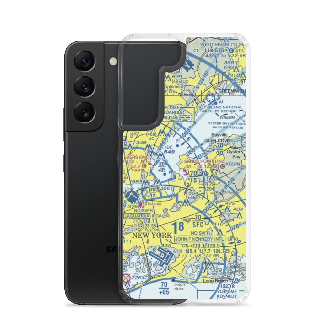 Sands Point Seaplane Base (7N3) VFR Sectional Samsung Case Samsung Galaxy S22 model shown