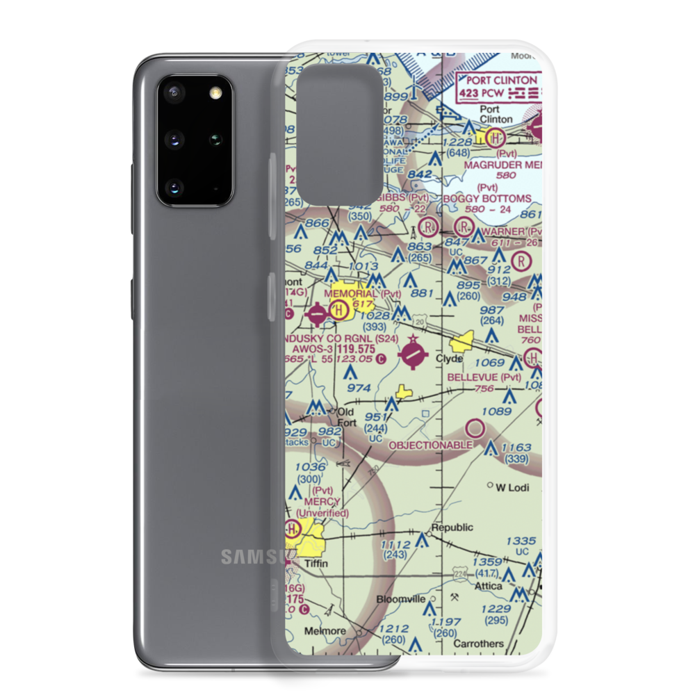 Sandusky County Regional Airport (S24) VFR Sectional Samsung Case Samsung Galaxy S20 Plus model shown
