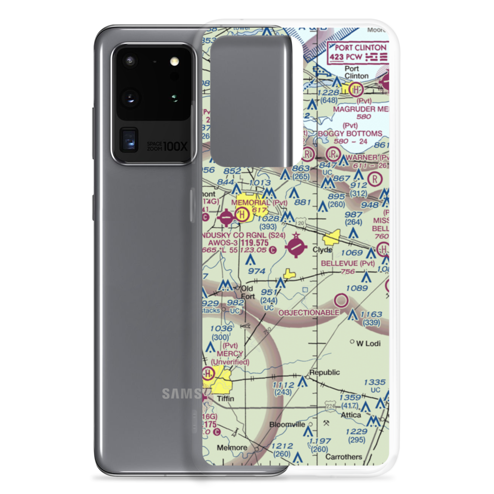 Sandusky County Regional Airport (S24) VFR Sectional Samsung Case Samsung Galaxy S20 Ultra model shown