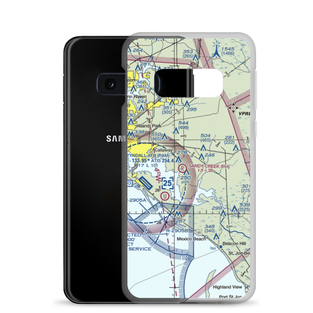 Sandy Creek Airpark (75FL) VFR Sectional Samsung Case Samsung Galaxy S10e model shown