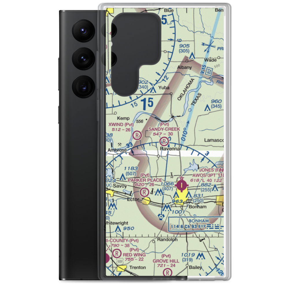 Sandy Creek Ranch Airfield (TX47) VFR Sectional Samsung Case Samsung Galaxy S22 Ultra model shown