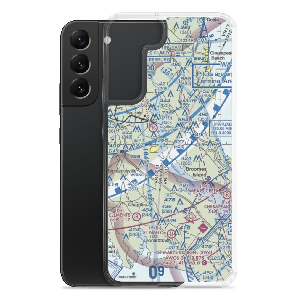 Sandy Point Airport (62MD) VFR Sectional Samsung Case Samsung Galaxy S22 Plus model shown