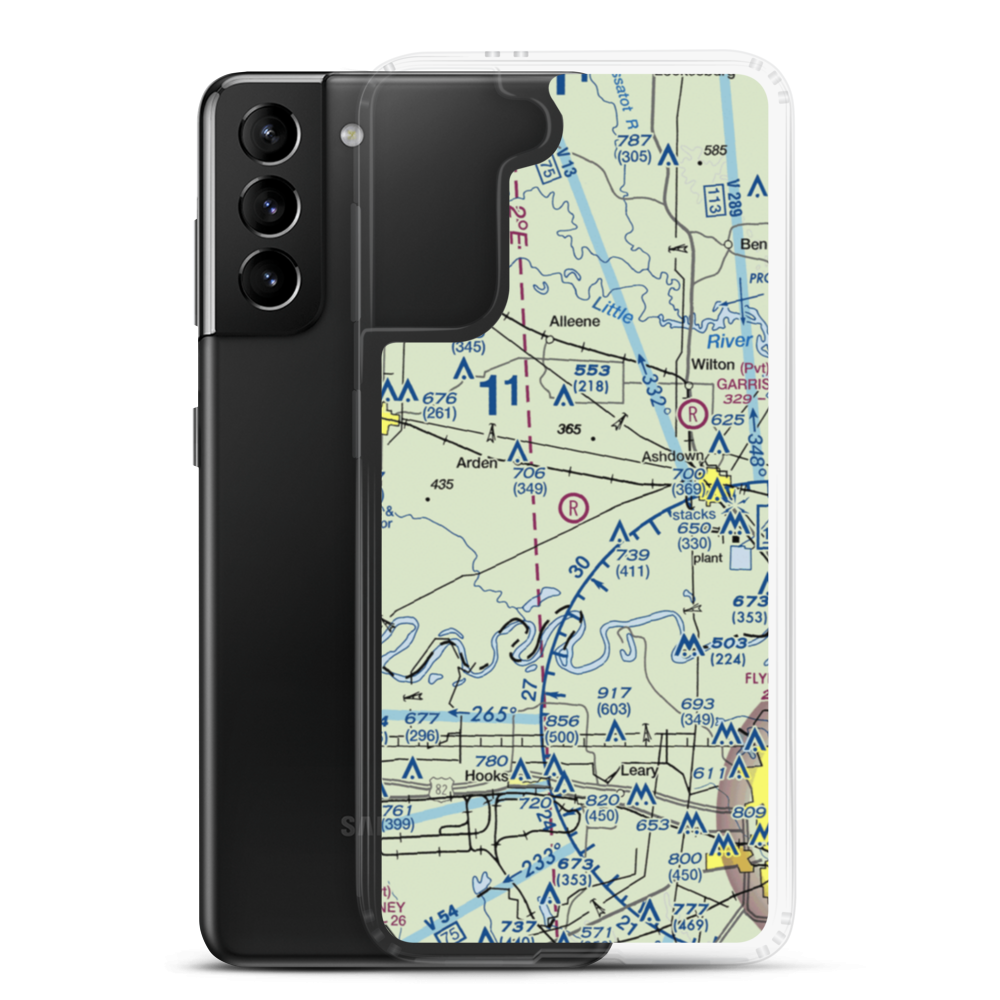 Sandy Ridge Farms Airport (57AR) VFR Sectional Samsung Case Samsung Galaxy S21 Plus model shown