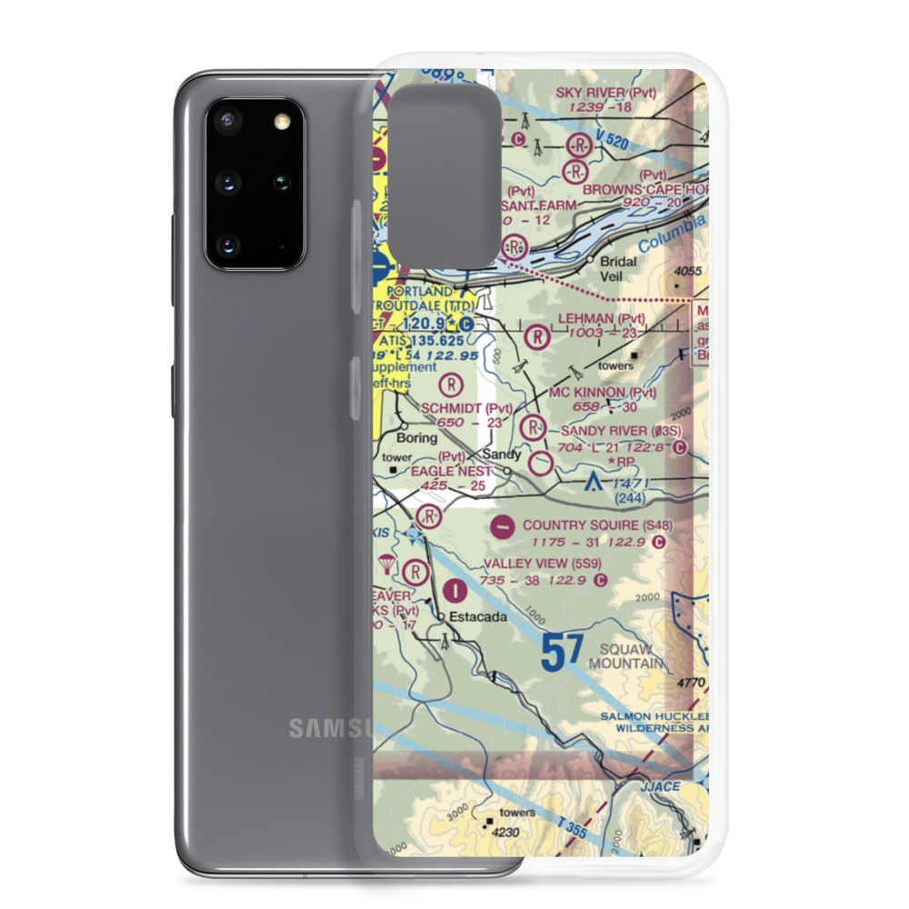 Sandy River Airport (03S) VFR Sectional Samsung Case Samsung Galaxy S20 Plus model shown