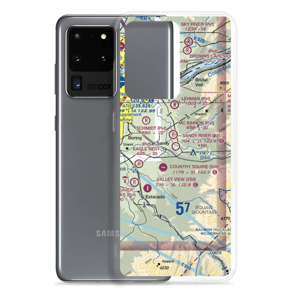 Sandy River Airport (03S) VFR Sectional Samsung Case Samsung Galaxy S20 Ultra model shown
