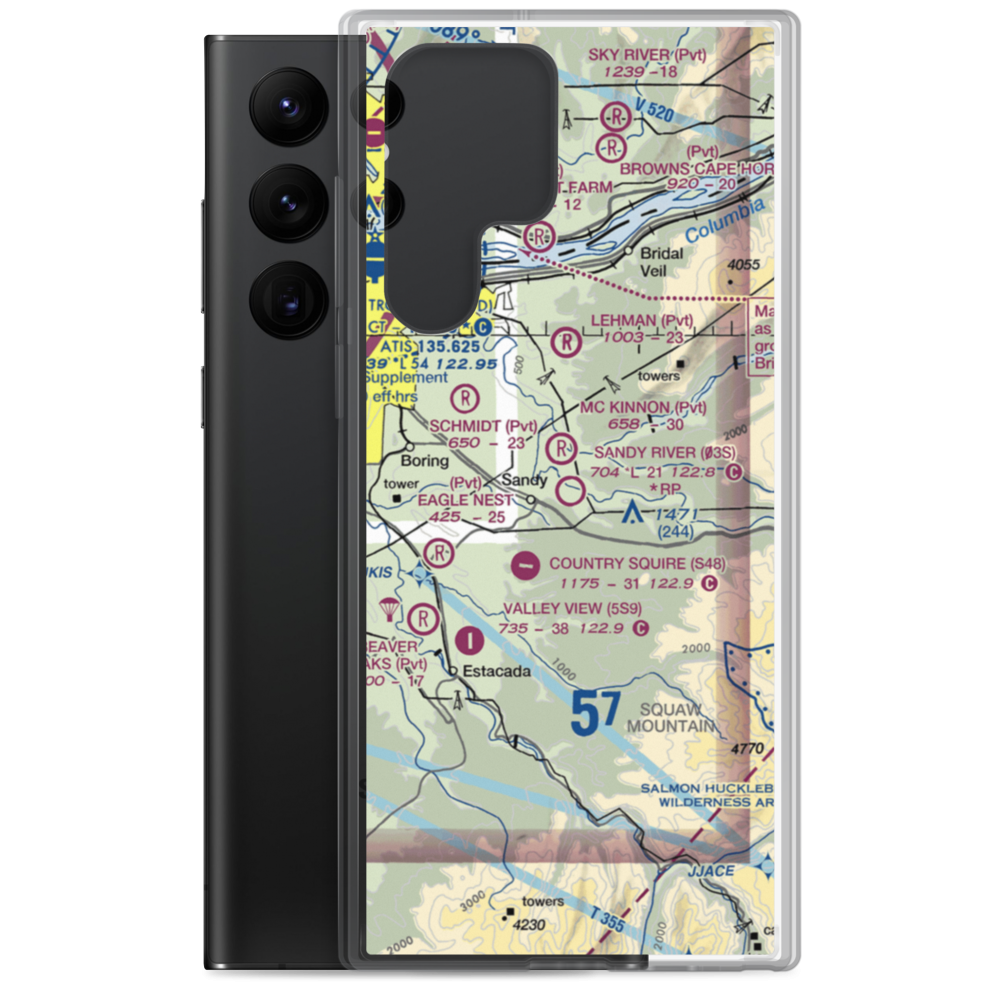Sandy River Airport (03S) VFR Sectional Samsung Case Samsung Galaxy S22 Ultra model shown