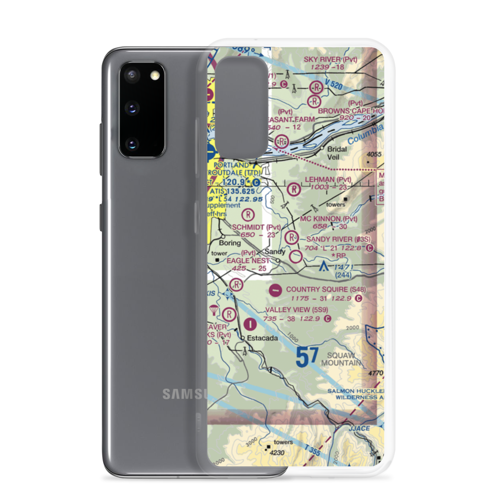 Sandy River Airport (03S) VFR Sectional Samsung Case Samsung Galaxy S20 model shown