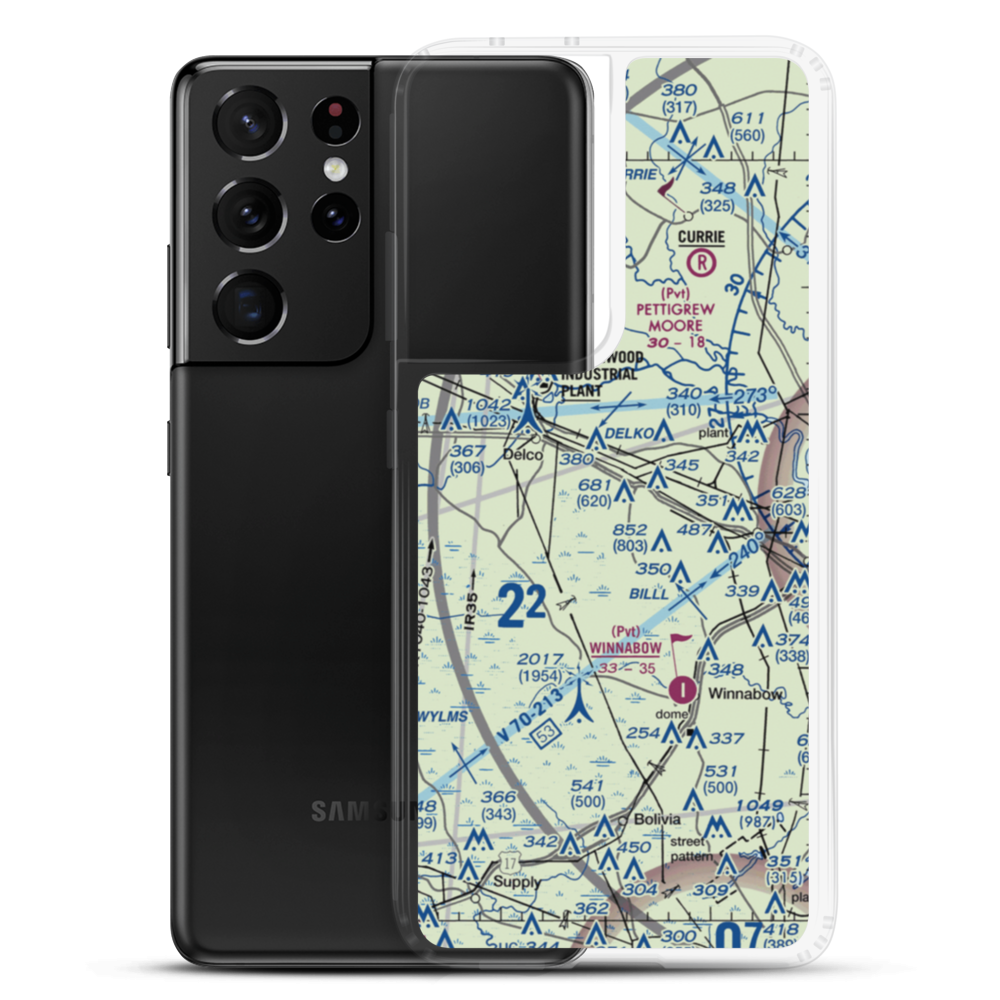 Sandy Run Acres Airport (9NC6) VFR Sectional Samsung Case Samsung Galaxy S21 Ultra model shown