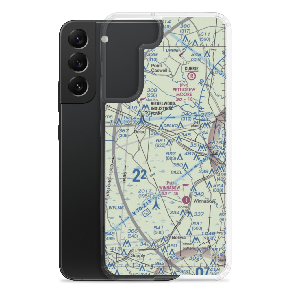 Sandy Run Acres Airport (9NC6) VFR Sectional Samsung Case Samsung Galaxy S22 Plus model shown