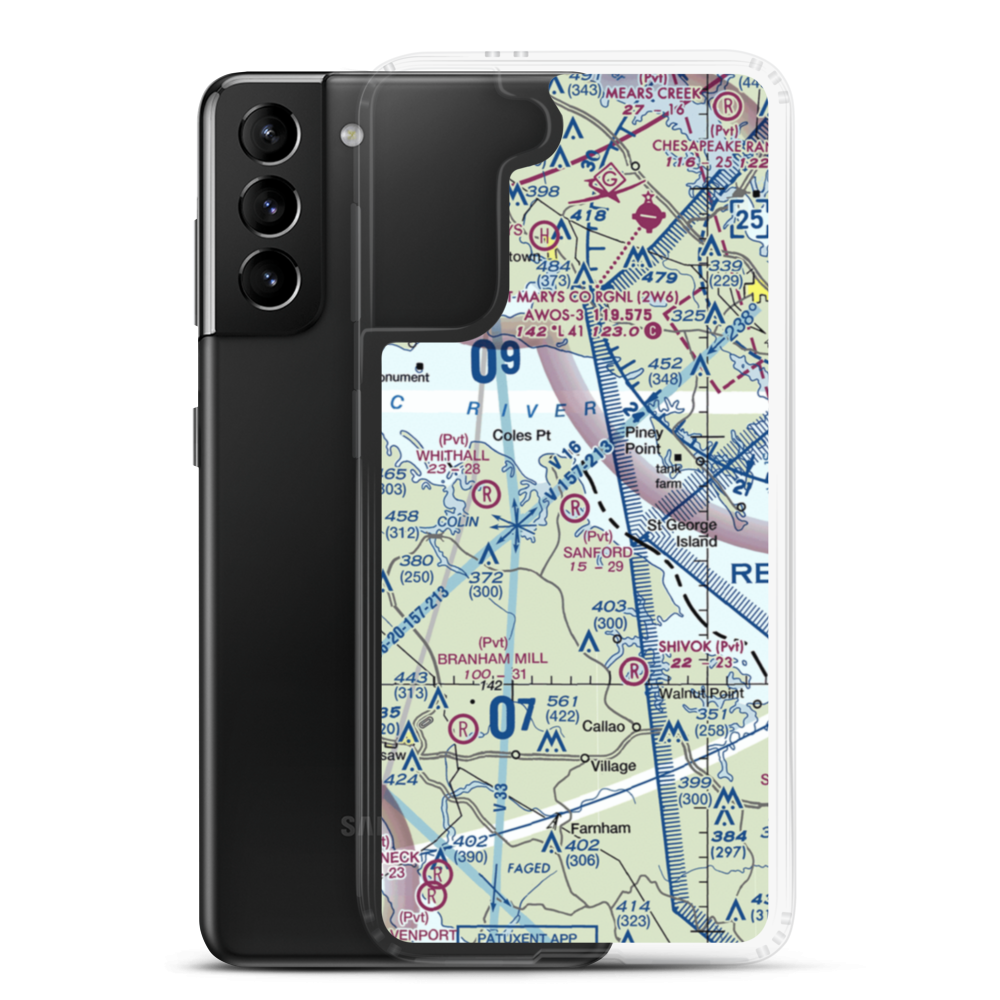 Sanford Field (VA23) VFR Sectional Samsung Case Samsung Galaxy S21 Plus model shown