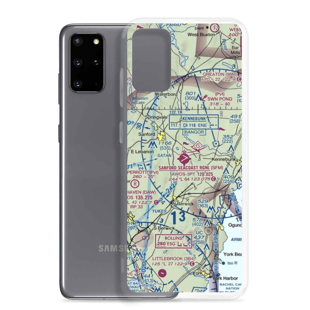 Sanford Seacoast Regional Airport (SFM) VFR Sectional Samsung Case Samsung Galaxy S20 Plus model shown