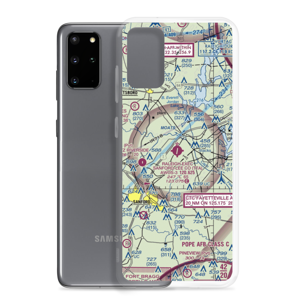 Sanford-Lee County Regional Airport (TTA) VFR Sectional Samsung Case Samsung Galaxy S20 Plus model shown