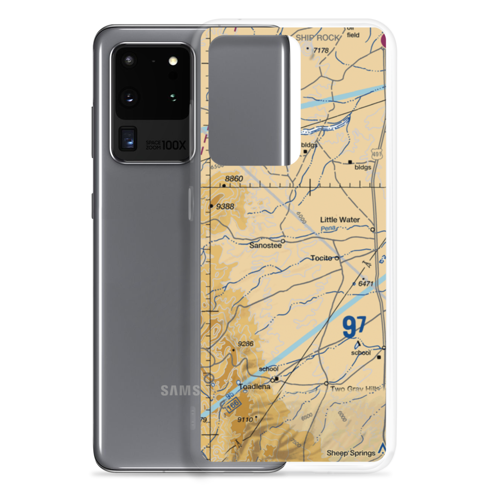 Sanostee Airport (NM27) VFR Sectional Samsung Case Samsung Galaxy S20 Ultra model shown