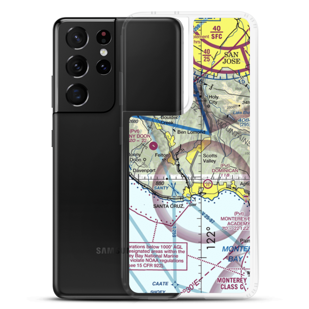 Santa Cruz Sky Park (SRU) VFR Sectional Samsung Case Samsung Galaxy S21 Ultra model shown