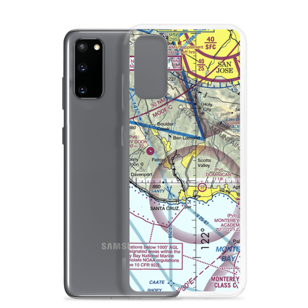 Santa Cruz Sky Park (SRU) VFR Sectional Samsung Case Samsung Galaxy S20 model shown