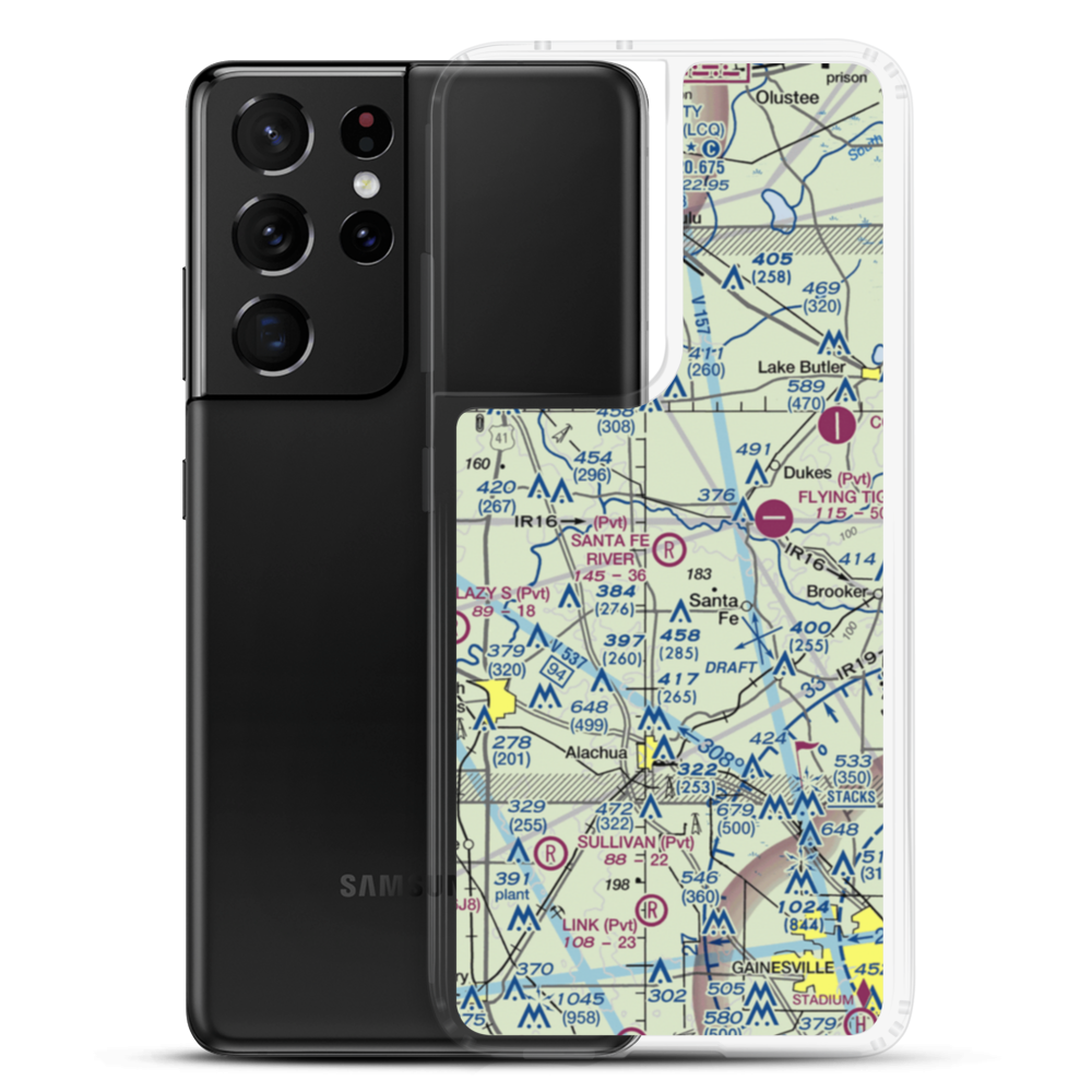Santa Fe River Ranch Airport (FA62) VFR Sectional Samsung Case Samsung Galaxy S21 Ultra model shown
