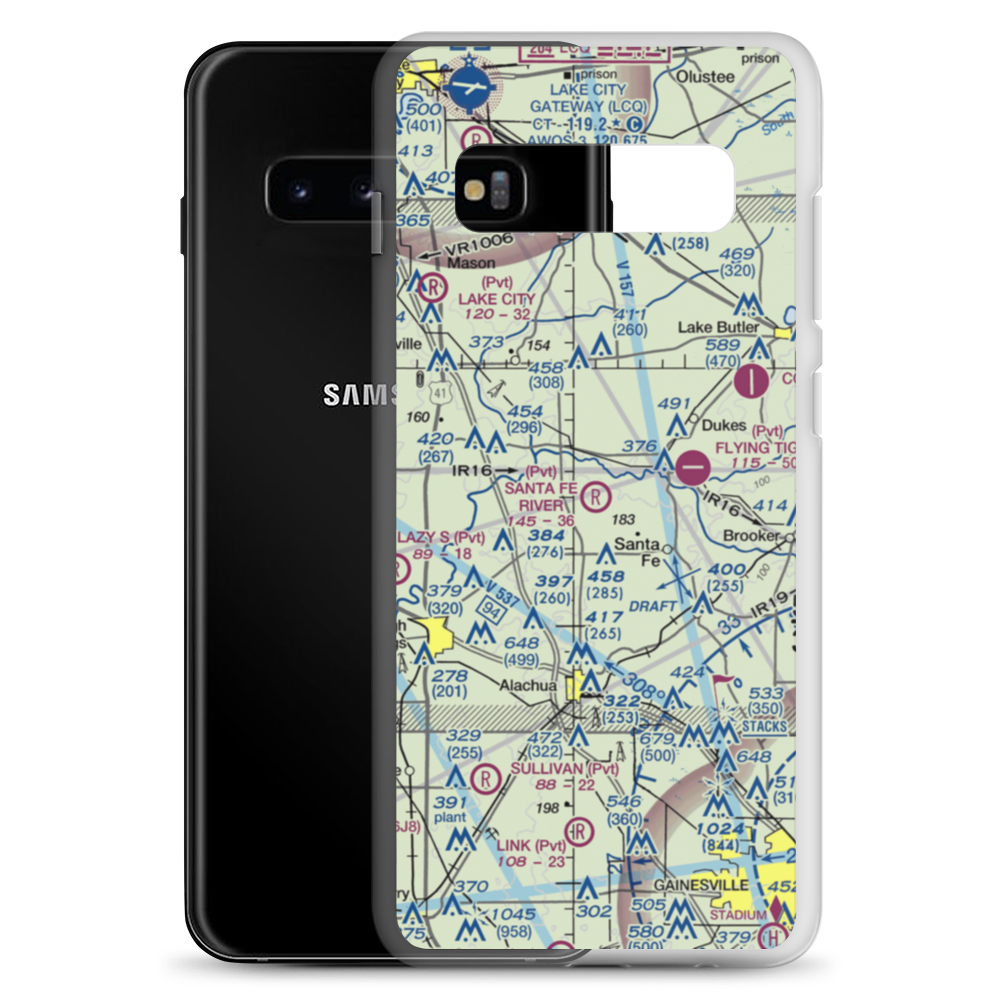 Santa Fe River Ranch Airport (FA62) VFR Sectional Samsung Case Samsung Galaxy S10+ model shown