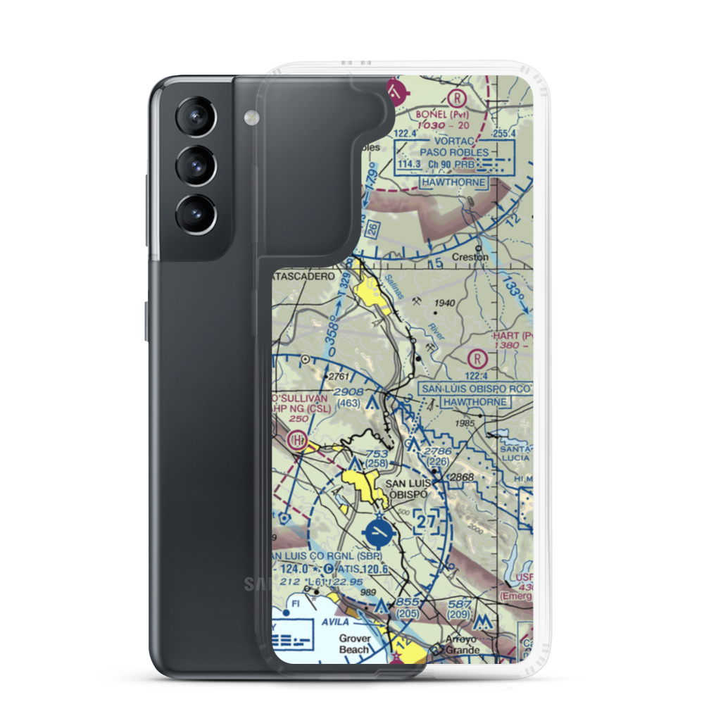 Santa Margarita Ranch Airport (US-0248) VFR Sectional Samsung Case Samsung Galaxy S21 model shown