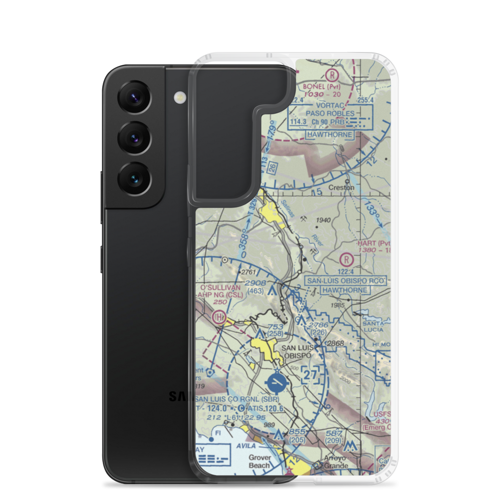 Santa Margarita Ranch Airport (US-0248) VFR Sectional Samsung Case Samsung Galaxy S22 model shown