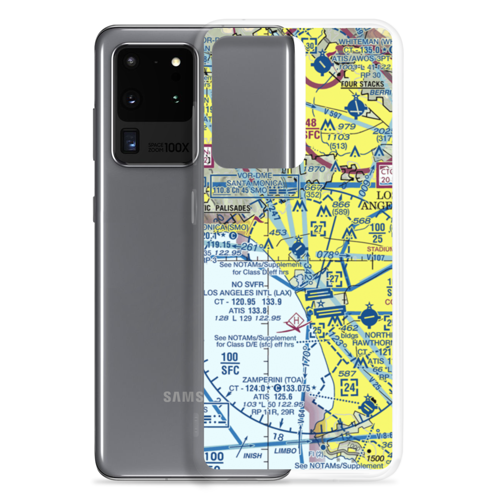 Santa Monica Municipal Airport (SMO) VFR Sectional Samsung Case Samsung Galaxy S20 Ultra model shown