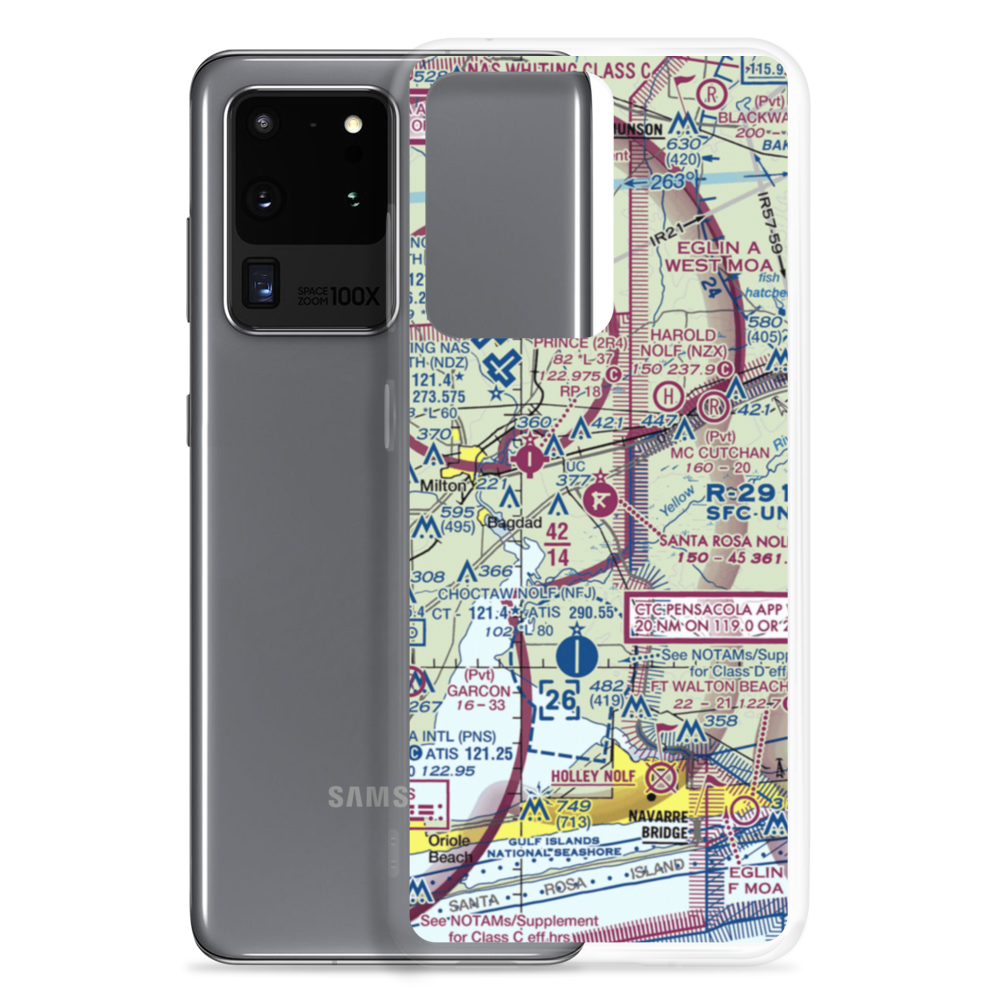 Santa Rosa Nolf Airport (NGS) VFR Sectional Samsung Case Samsung Galaxy S20 Ultra model shown