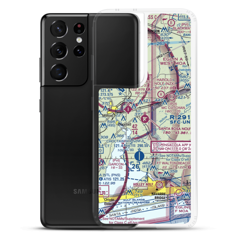 Santa Rosa Nolf Airport (NGS) VFR Sectional Samsung Case Samsung Galaxy S21 Ultra model shown