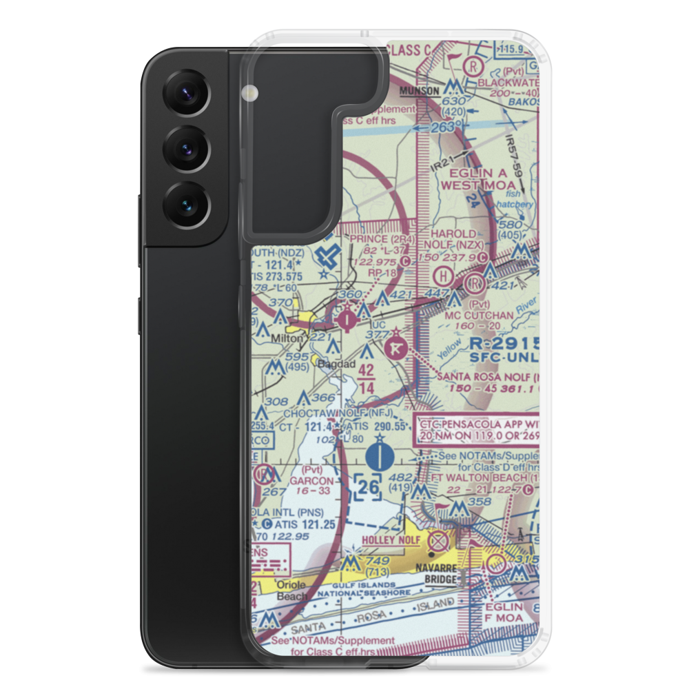 Santa Rosa Nolf Airport (NGS) VFR Sectional Samsung Case Samsung Galaxy S22 Plus model shown