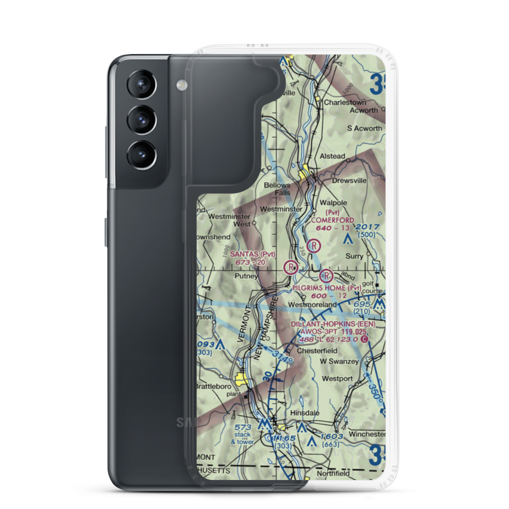 Santa's Airport (VT06) VFR Sectional Samsung Case Samsung Galaxy S21 model shown