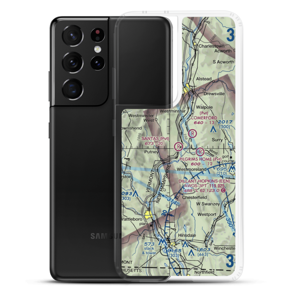 Santa's Airport (VT06) VFR Sectional Samsung Case Samsung Galaxy S21 Ultra model shown