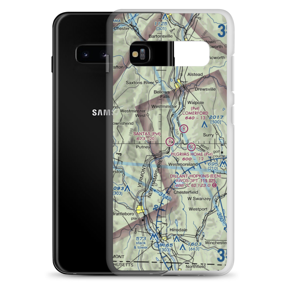 Santa's Airport (VT06) VFR Sectional Samsung Case Samsung Galaxy S10+ model shown