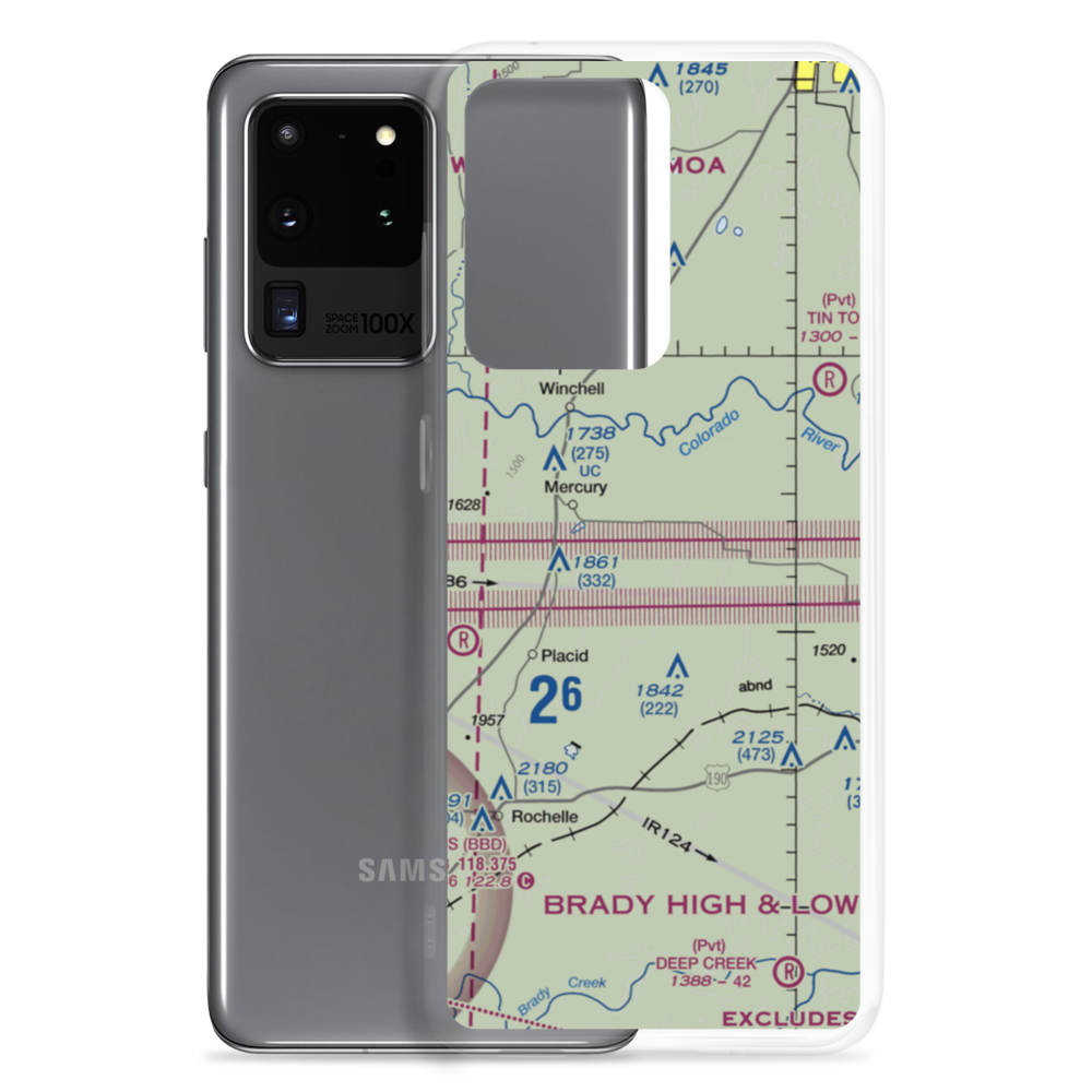 Santiago Cattle Company Airport (XS78) VFR Sectional Samsung Case Samsung Galaxy S20 Ultra model shown
