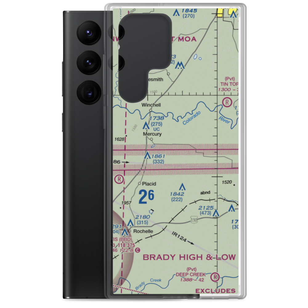 Santiago Cattle Company Airport (XS78) VFR Sectional Samsung Case Samsung Galaxy S22 Ultra model shown