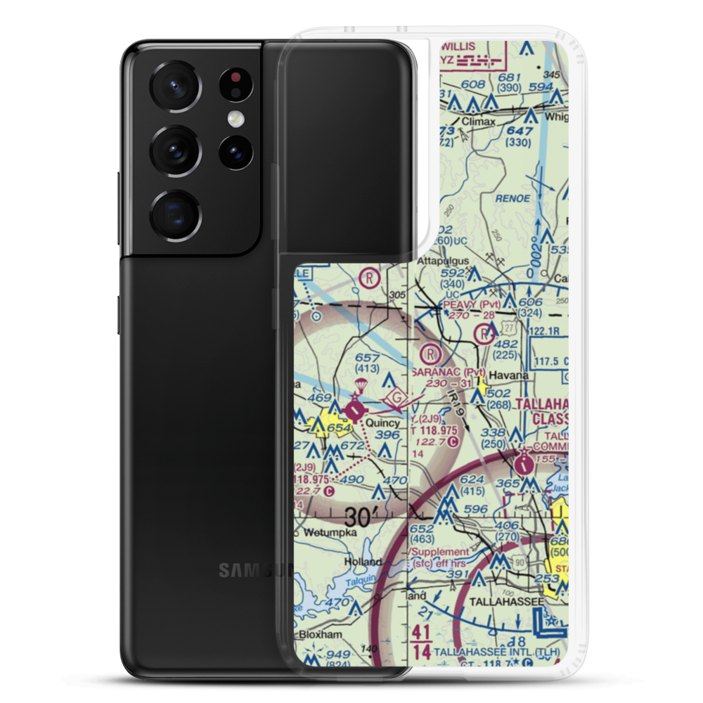 Saranac Farm Airport (9FL2) VFR Sectional Samsung Case Samsung Galaxy S21 Ultra model shown
