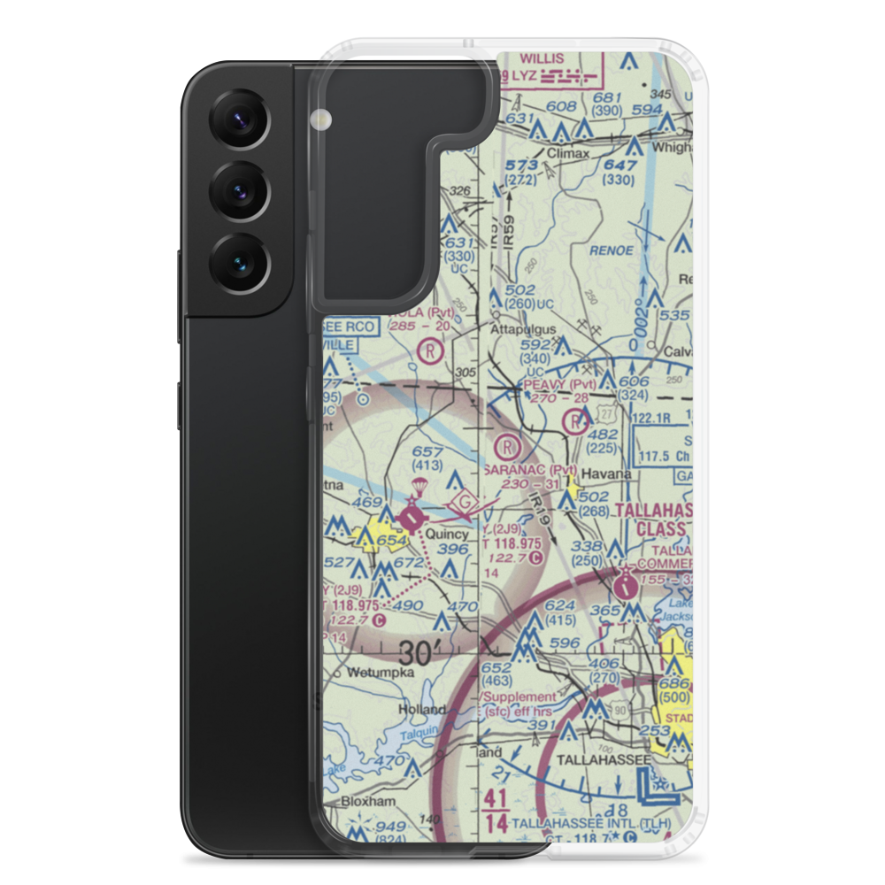 Saranac Farm Airport (9FL2) VFR Sectional Samsung Case Samsung Galaxy S22 Plus model shown