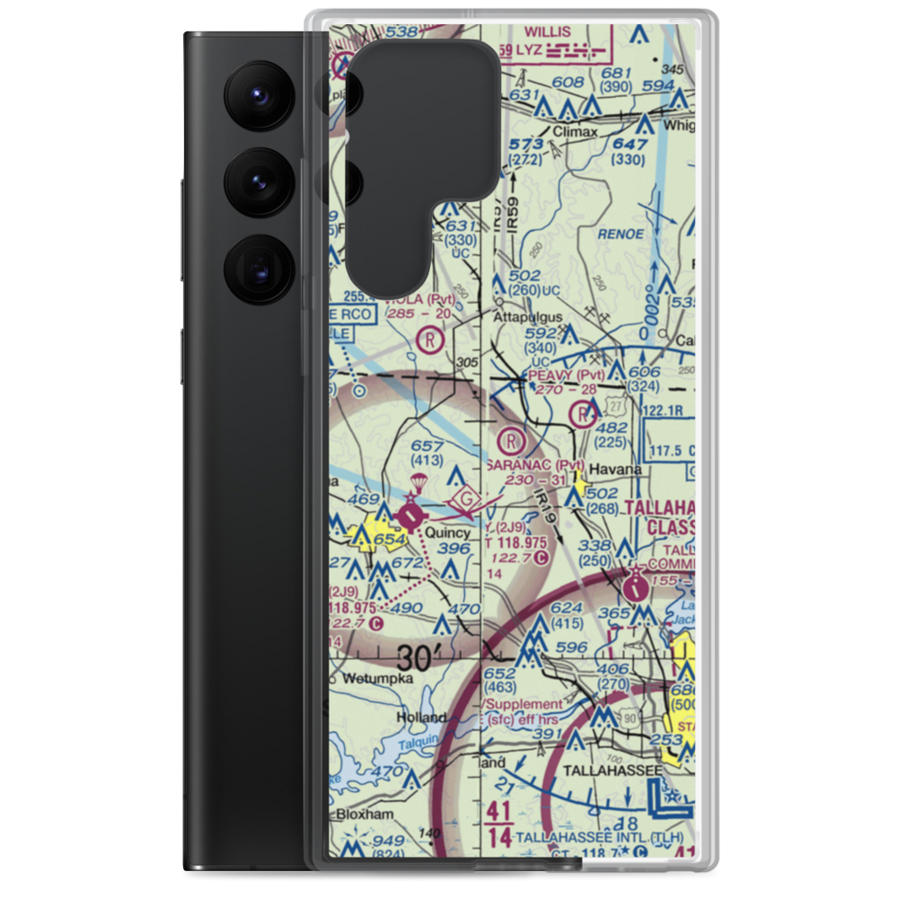 Saranac Farm Airport (9FL2) VFR Sectional Samsung Case Samsung Galaxy S22 Ultra model shown