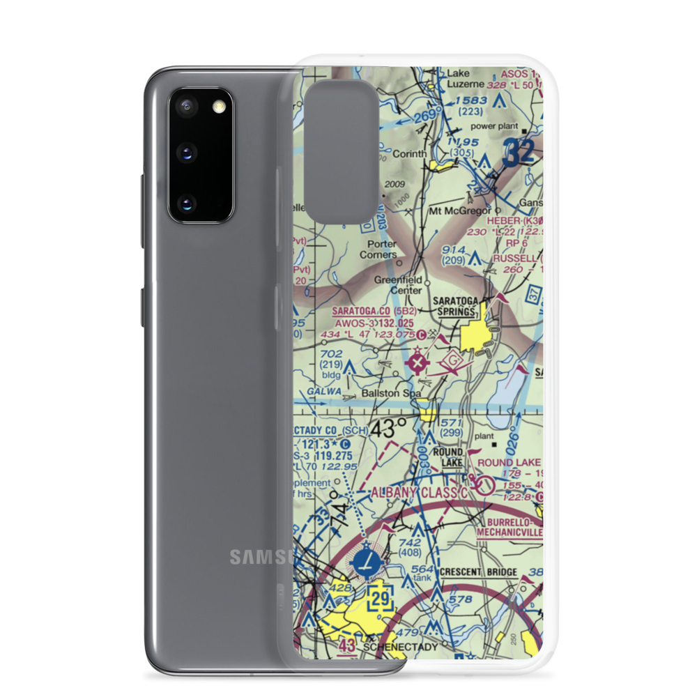 Saratoga County Airport (5B2) VFR Sectional Samsung Case Samsung Galaxy S20 model shown