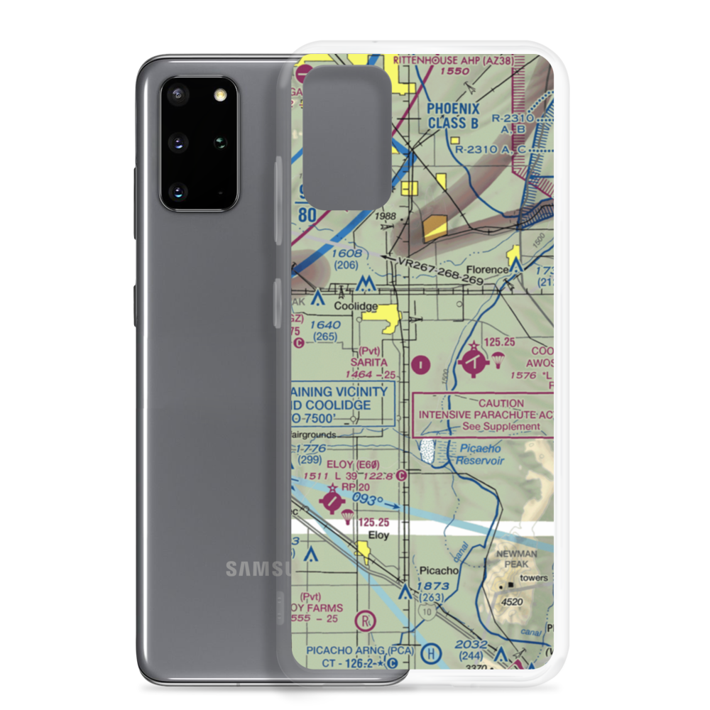 Sarita Airport (37AZ) VFR Sectional Samsung Case Samsung Galaxy S20 Plus model shown