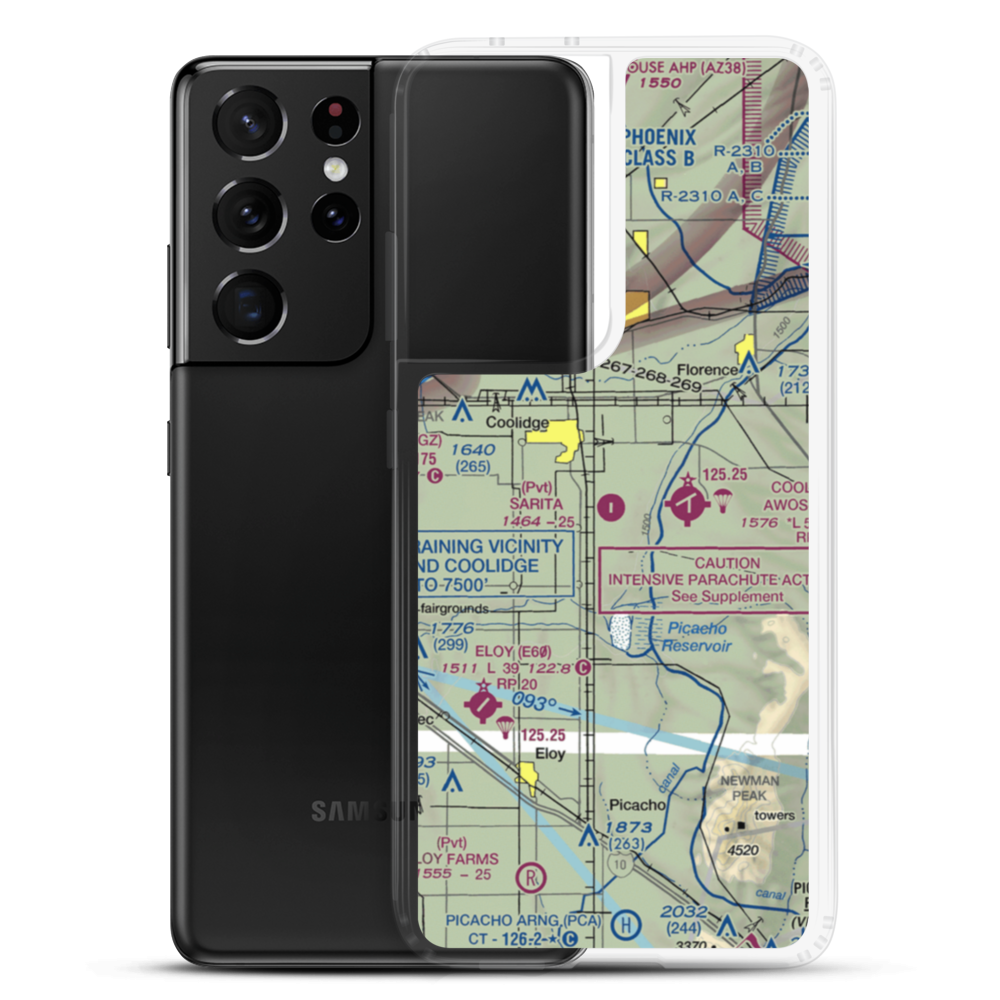 Sarita Airport (37AZ) VFR Sectional Samsung Case Samsung Galaxy S21 Ultra model shown