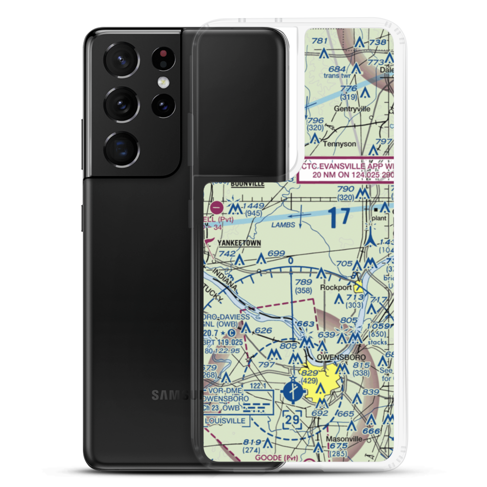 Sarver Field (US-0091) VFR Sectional Samsung Case Samsung Galaxy S21 Ultra model shown