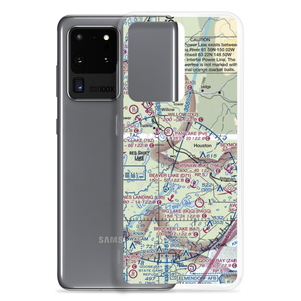 Satterbergs Airport (13AK) VFR Sectional Samsung Case Samsung Galaxy S20 Ultra model shown