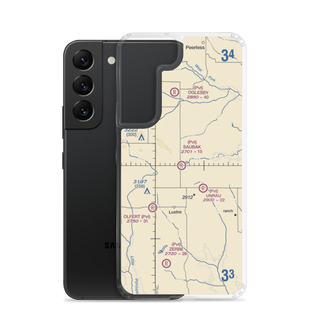 Saubak Airport (15MT) VFR Sectional Samsung Case Samsung Galaxy S22 model shown