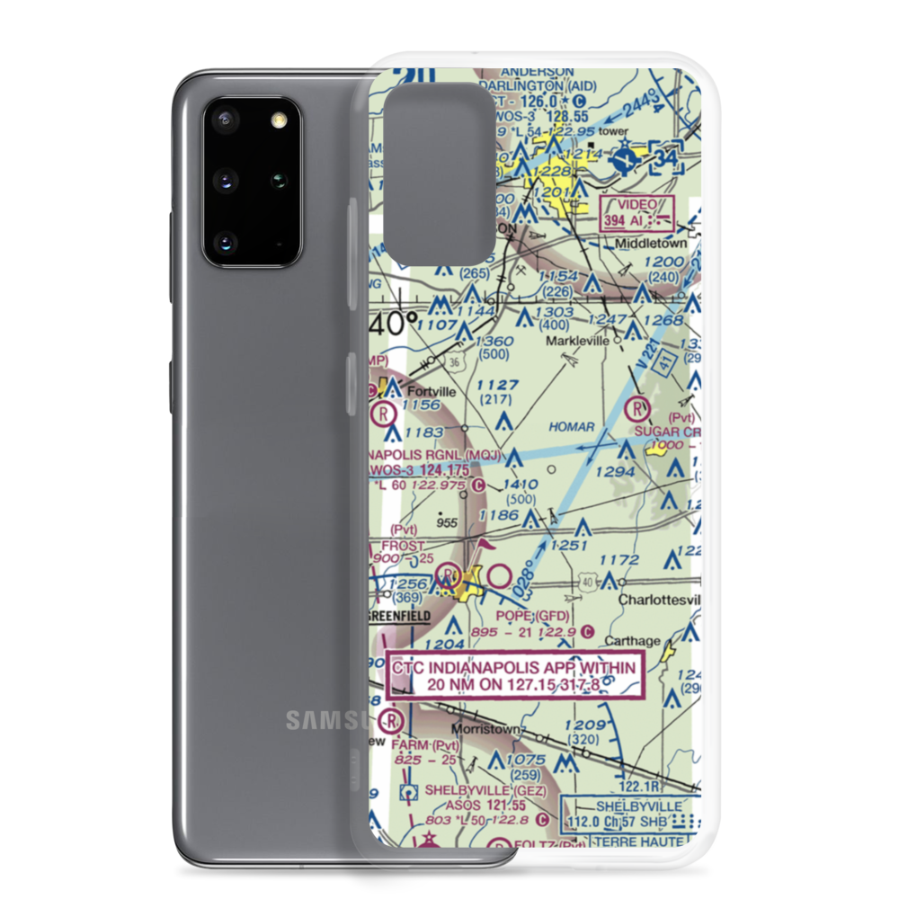 Sauer-Harter Airport (79II) VFR Sectional Samsung Case Samsung Galaxy S20 Plus model shown