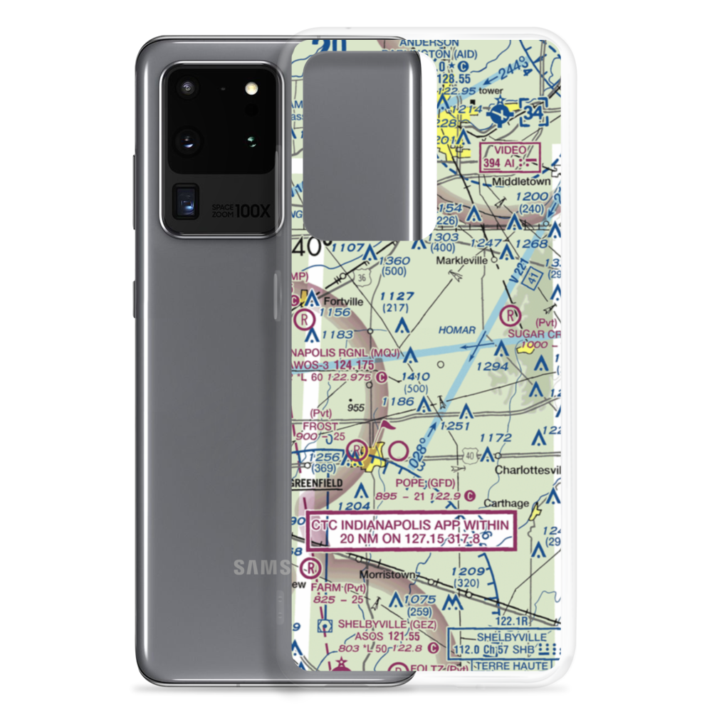 Sauer-Harter Airport (79II) VFR Sectional Samsung Case Samsung Galaxy S20 Ultra model shown