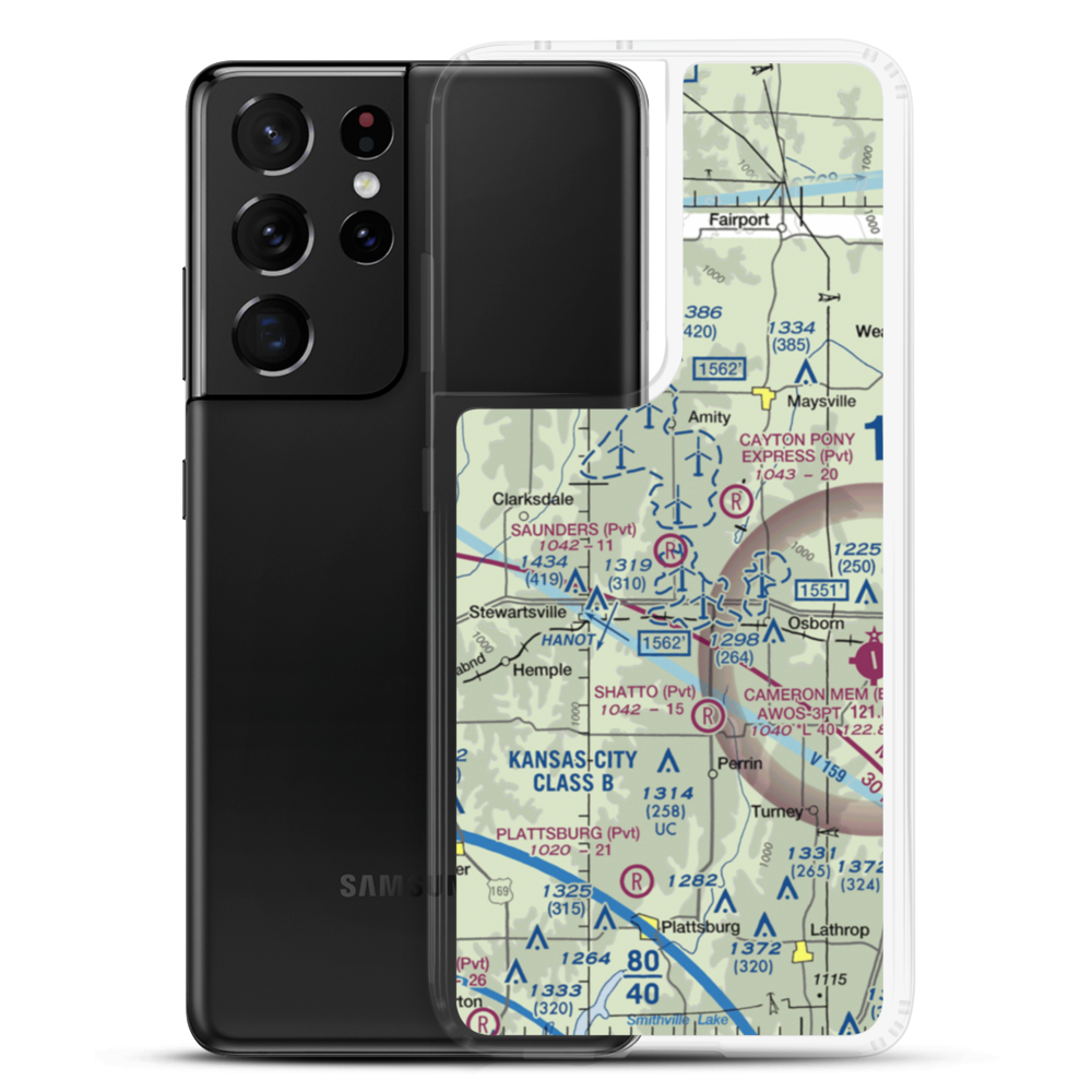 Saunders Field (MU31) VFR Sectional Samsung Case Samsung Galaxy S21 Ultra model shown