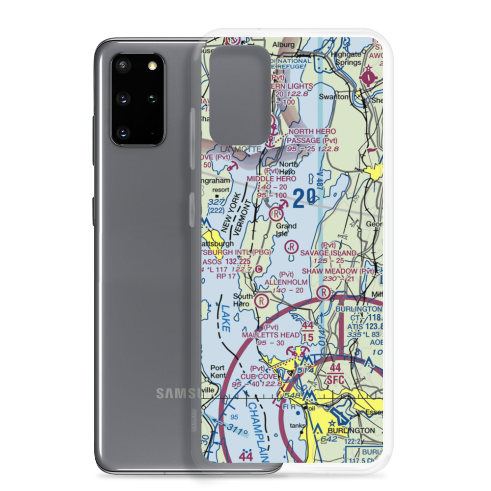 Savage Island Airport (VT15) VFR Sectional Samsung Case Samsung Galaxy S20 Plus model shown